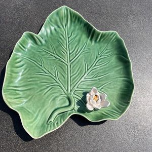 Very RARE Vintage Bordallo Pinheiro Water Lily Serving Plate
